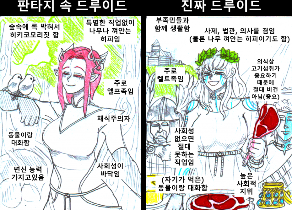 드루이드(kr).png (약후) 퇴근길에 올리는 역사만화 낙서들