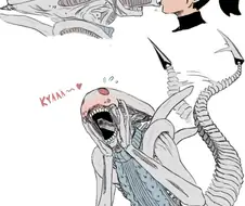 에일리언이 레즈인 만화