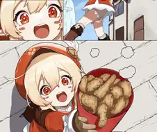 원신) 모나가 치킨 먹는.manga