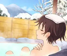 온천을 즐기는 보추 짤