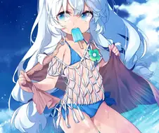 (후방) 수영복 입은 댕댕라