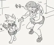 고양이가 늘어나는 만화