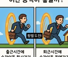 순간이동 출근 vs 퇴근