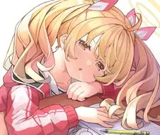 블루아카)입에서 질질 흘리는 아이.manga