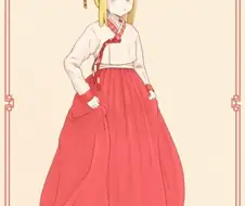 봇치더락)한복을 입은 봇치더락