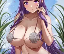 프리렌) 노출 하나 없이 야한 조개비키니 페른