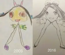 어떤 짤쟁이의 13년동안의 그림실력 발전과정.jpg