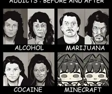 버튜버) 각 물질에 중독된 전후 얼굴 비교.manga