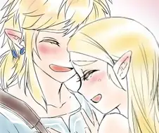 가논을 혼내주는 젤다.Manga