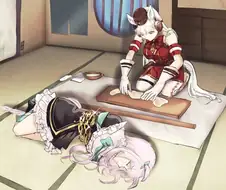 말고기 준비하는 골드십