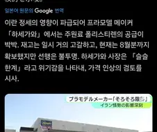 프라모델회사: 슬슬 한계다.