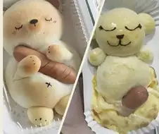 곰돌이 소시지빵 만들기 대참사