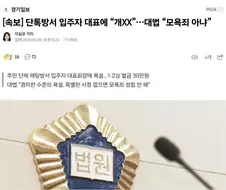 개XX 모욕죄 아냐