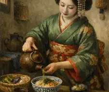 우유를 따르는 여인 교토버전