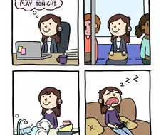 다음 주에 디아블로IV를 플레이 하게 될 어른들의 모습.Comic
