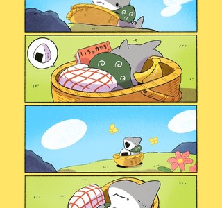 소풍나온 아기상어 만화