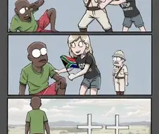 인종차별 목적으로 그린 만화