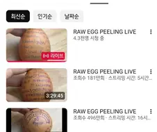 계란까기에 미친 유튜브 채널