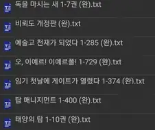 출판사들이 난리났다는 불법 텍본 소설들