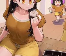 자매가 목욕탕에서 만쥬 먹는 만화