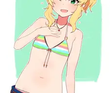 (@) 수영복을 바꿔입은 금발 아이도루.manga