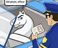 "면허증 사진 예전거에요"