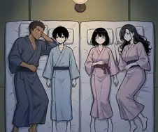 온천에 놀러온 두 커플