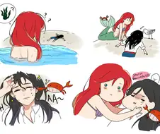 백합) 인어공주의 왕자가 공주였을 경우