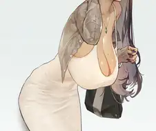 쓸데없이 가슴이 긴 여자