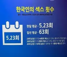 한국인의 평균 관계 횟수