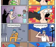 배트맨에게 시달리는데 지친 범죄자.manga