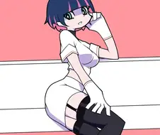 [팬스가] 단발 간호사 스타킹