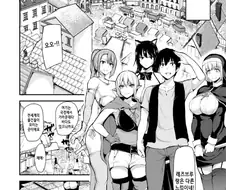 마을에 온 용사 파티 일행들