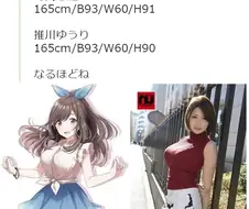 만화 속 쓰리사이즈와 실제 쓰리사이즈