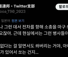 영화에서 전차한테 총을 마구 쏘는 병사들이 나오잖아.twit