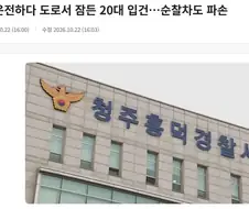 신호대기 중 경찰차 보고 놀란 음주운전자