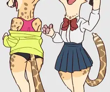 퍼리,약후)치타선배 도와주는 만화