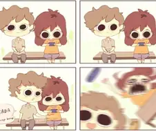 여친 뱃살을 만져보았다