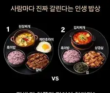 평생 한가지 식단만 먹으면 뭐 먹음?