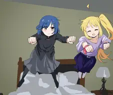 봇치더락) 침대에서 여고생 둘이서