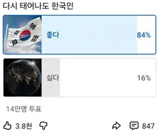 다시 태어나면 한국인 보다는