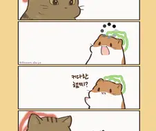 천국에서 고양이와 처음으로 만난 햄스터 히마쨩.manhwa
