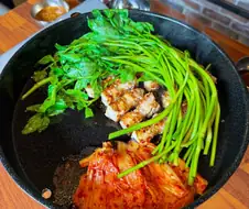 일본, 고깃집의 미나리 삼겹살