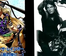 만화) 죠죠의 기묘한 모험 포즈와 실제 화보 비교