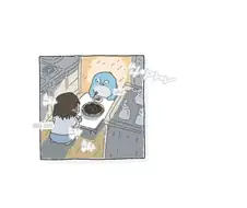 어둑어둑 비 오던 여름 날, 윗집 할머니한테 전화가 왔다..manwha