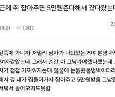 당근에 쥐 잡아주면 5만원 준다해서 갔다왔는데 남자가 나옴...