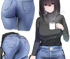 @) 스티브 잡스 패션(터틀넥 + 청바지)으로 입어본 후미카