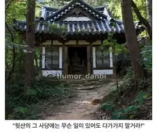 ??? : 뒷산에 그 버려진 사당 근처엔 절대로 가지 말아라
