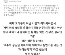 오타쿠가 가상 캐릭터의 생일을 축하하는 심리