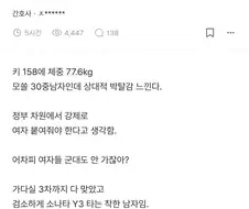 모쏠이라 슬퍼하는 남자